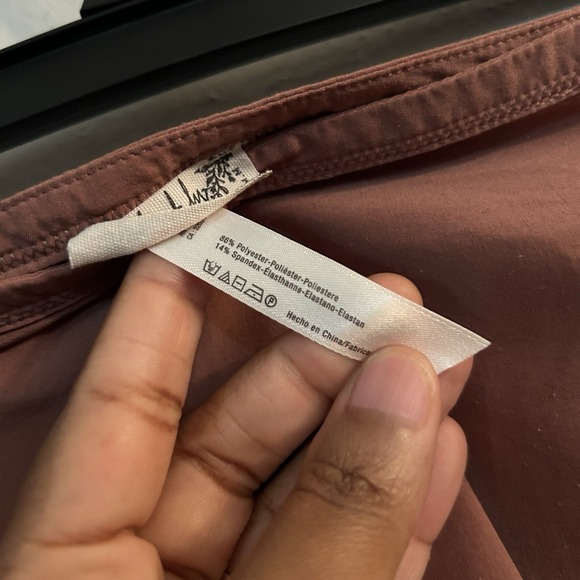 Free People Women's High Waisted Scallop hem Flowy Shorts Brown XL Sleepwear - Picture 7 of 9